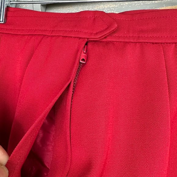 Yves Saint Laurent Rive Gauche Vintage Skirt Red - Picture 12 of 16